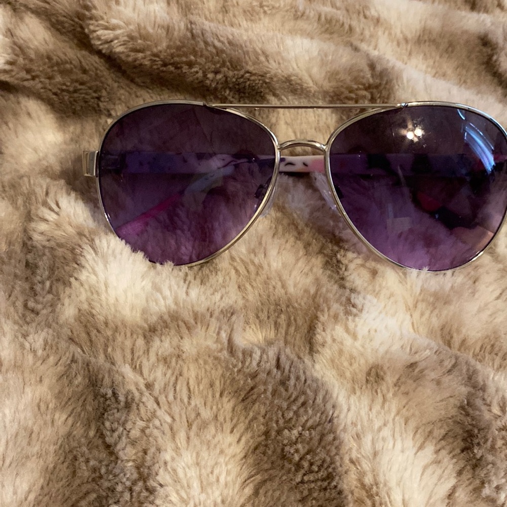 Blue purple aviator sunglasses